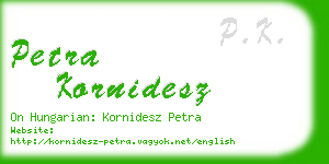 petra kornidesz business card